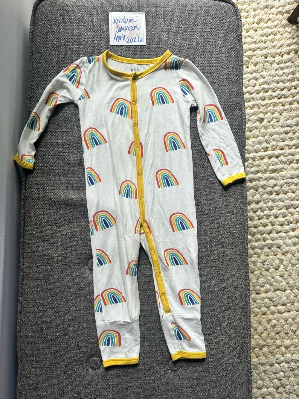 Kyte BABY Pineapple Rainbow Snap Romper 18-24